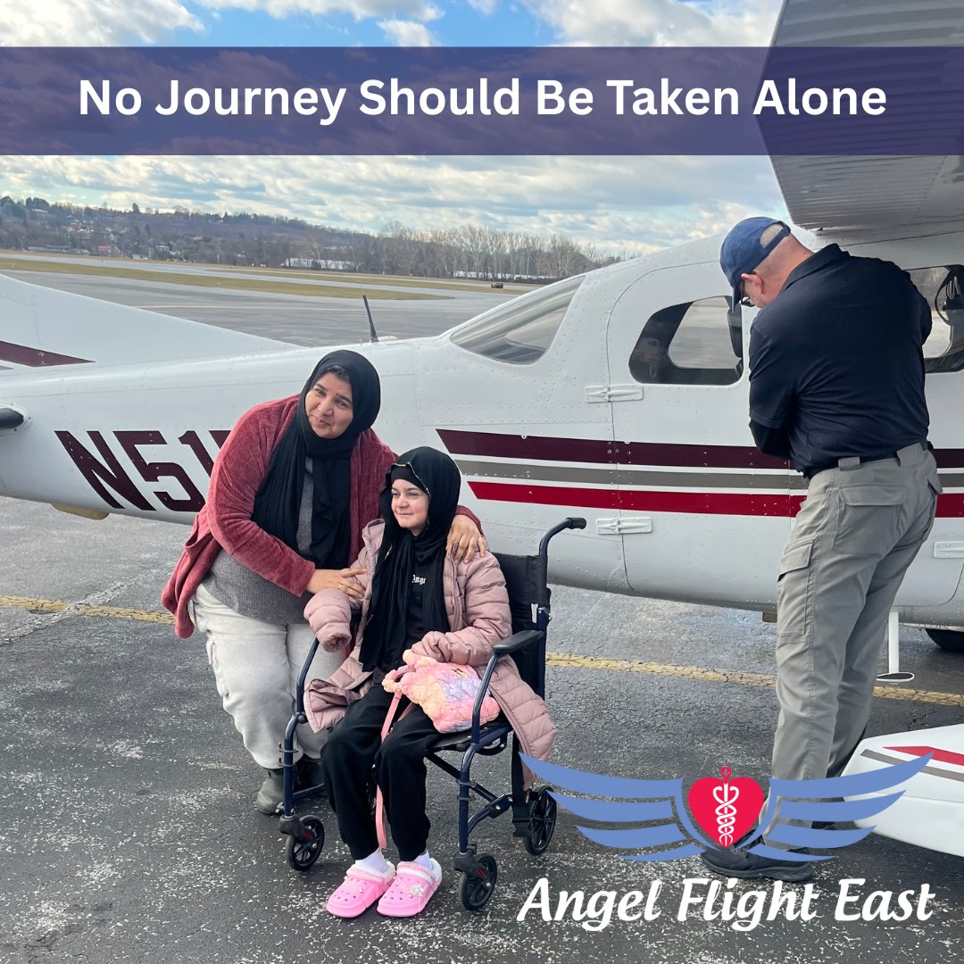 At 21, Salsabeela flew from Hershey, PA, to Cincinnati for a vital second opinion, thanks to Angel Flight East and pilot Michael! Learn more: angelflighteast.org