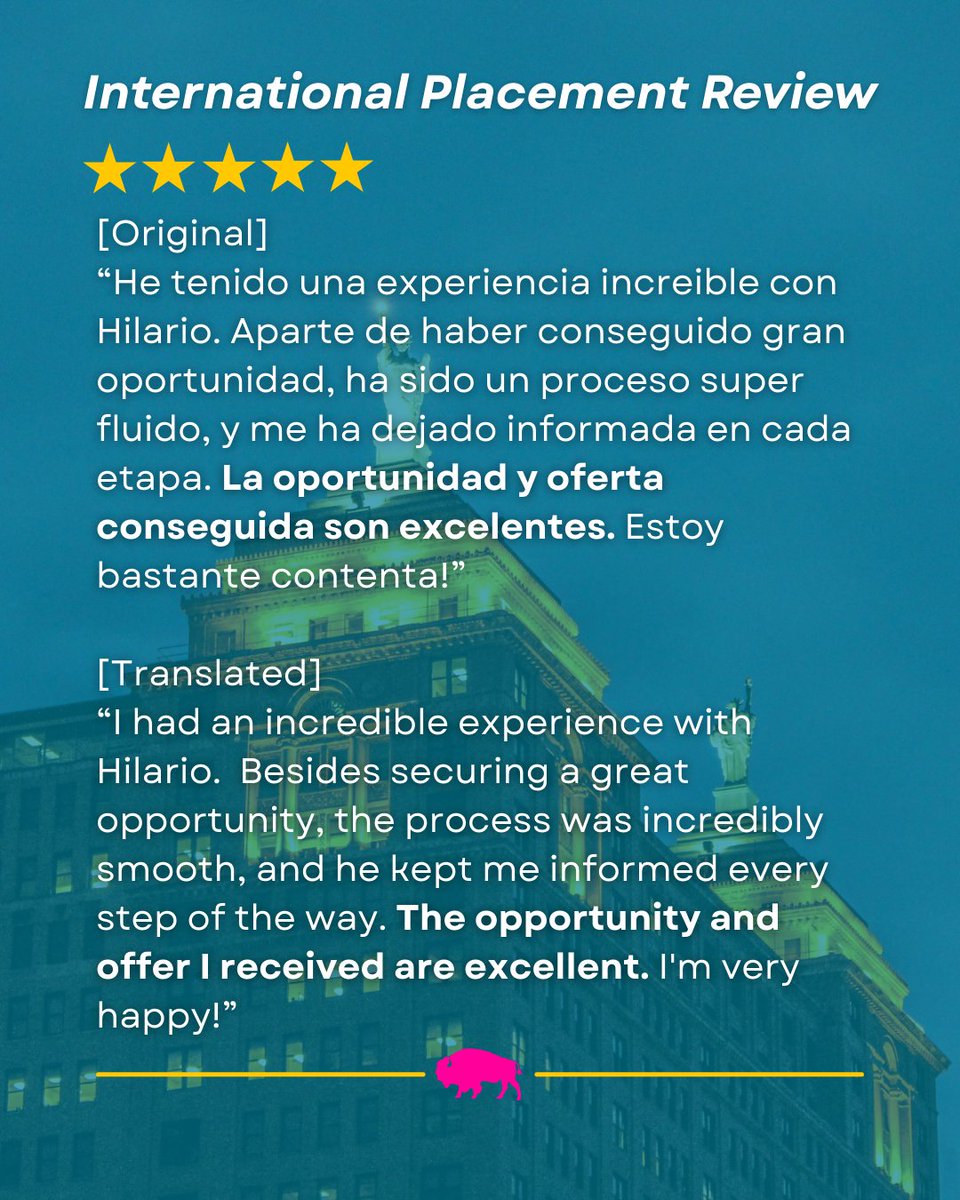 StaffBuffalo's tweet image. Another happy international placement! Hilario delivered a smooth process, clear communication, and a great opportunity with an excellent offer. This is what candidate-first staffing looks like! 
#StaffingSuccess #CandidateExperience