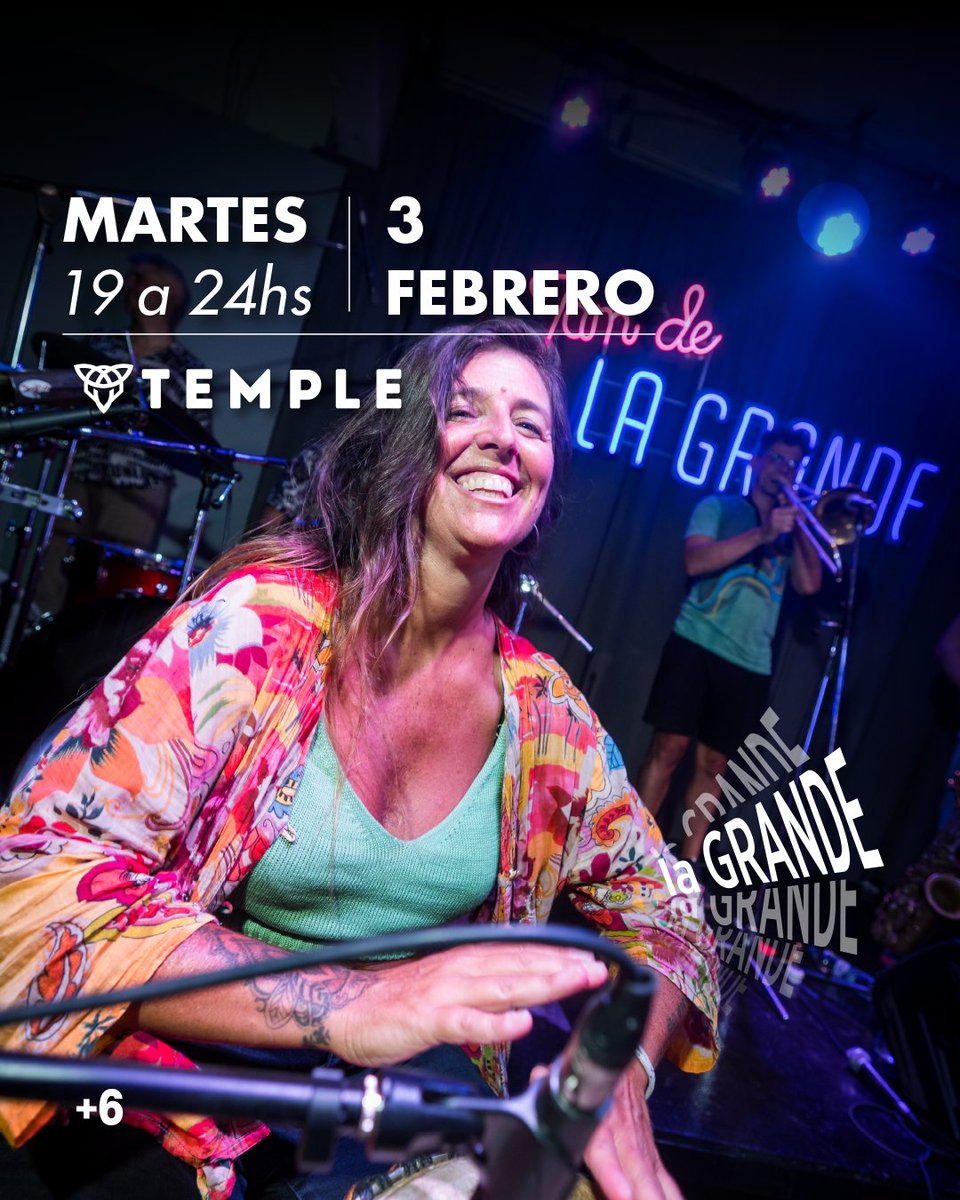 No sabemos a dónde vamos, pero vamos juntxs.
🎶 Cada martes, despegamos en la JAM DE LA GRANDE:
Un viaje de ritmo con señas, encuentro e improvisación.

#VeranoEnLaGrande

➡️3.2
Santos Dumont 4040 - Chacarita -
🕗 19 a 24 hs 
Tickets en bit.ly/MartesdeLaGran…