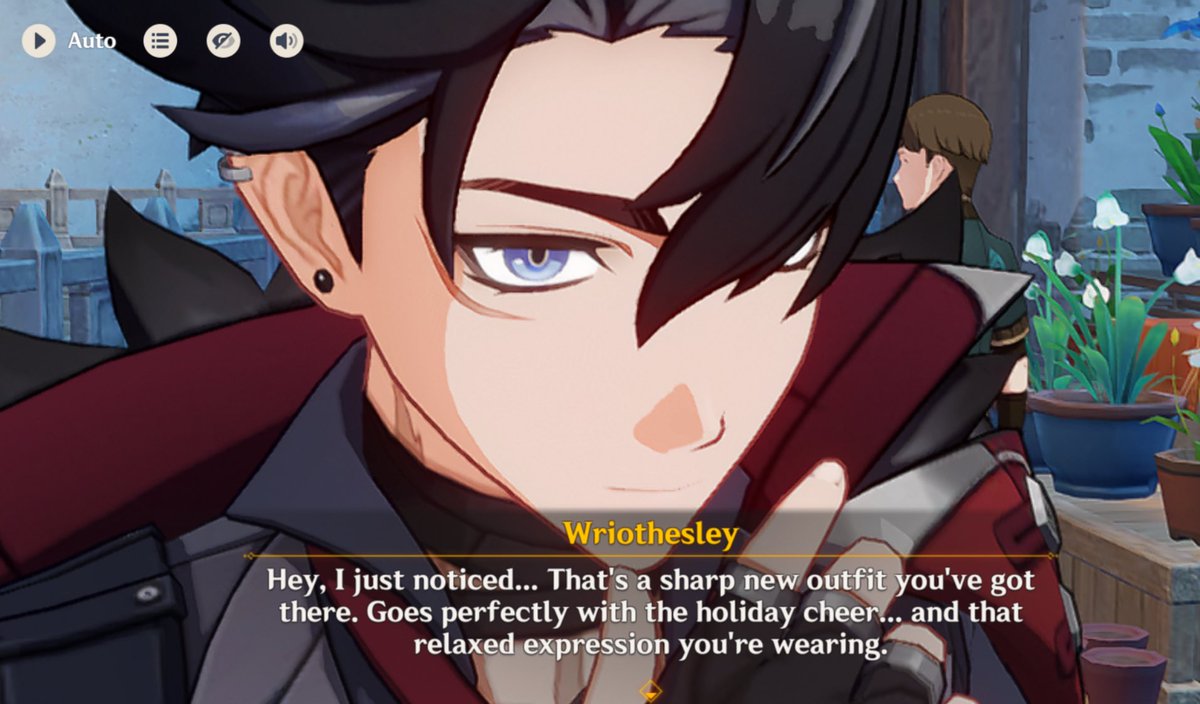 The zoom in when he compliments his hubby’s new look… I know what you are