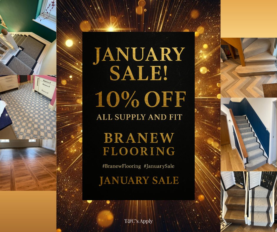 ⏰ Last day tomorrow!
Grab 10% OFF all flooring supply &amp; installation before our January offer ends.
LVT, carpets, vinyl &amp; more — fitted by Stockport’s trusted family‑run team.
Book now to secure your discount wix.to/LjmFZJ3
#CommercialFlooring #DomesticFlooring
