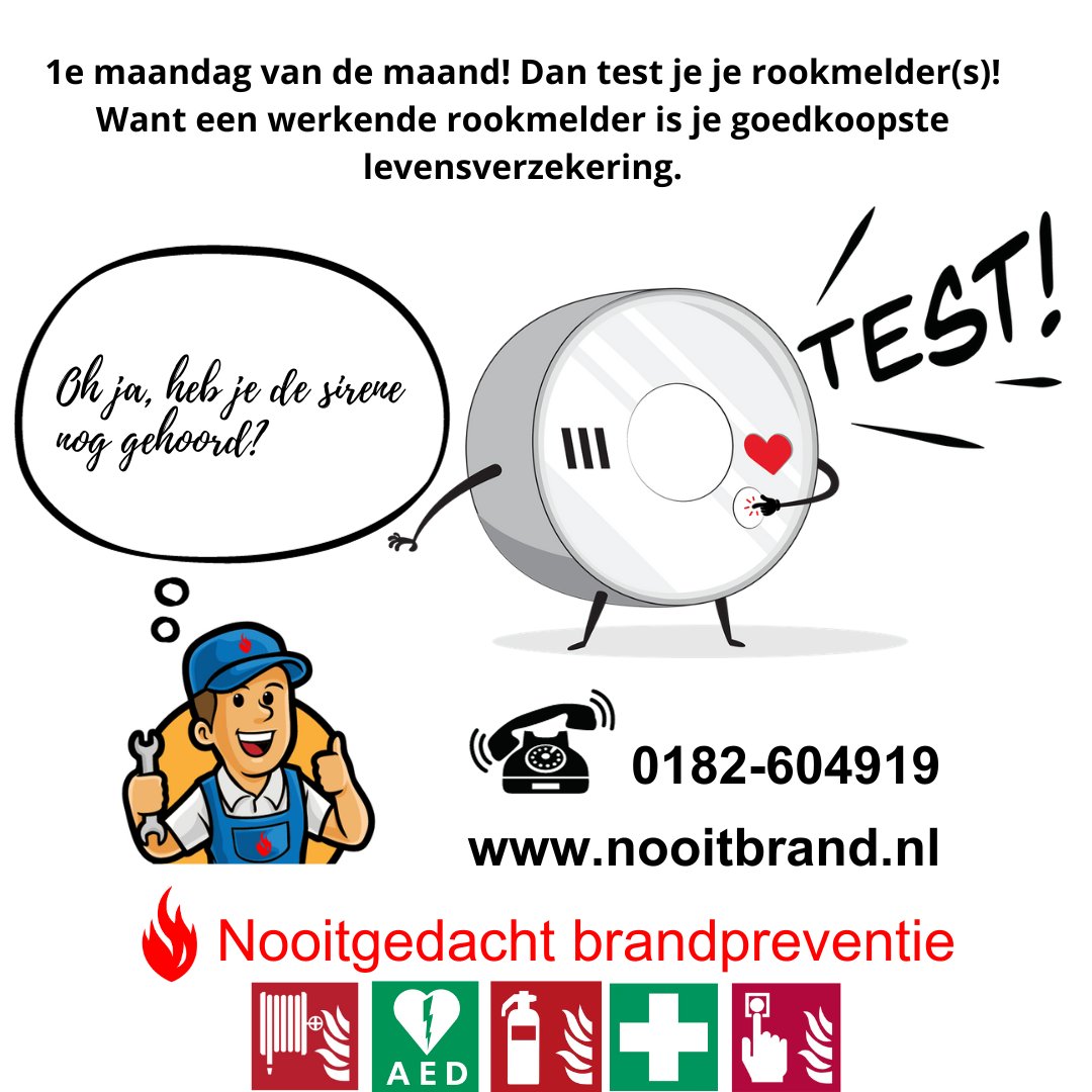 Neem vandaag even de tijd om je rookmelder(s) te controleren!