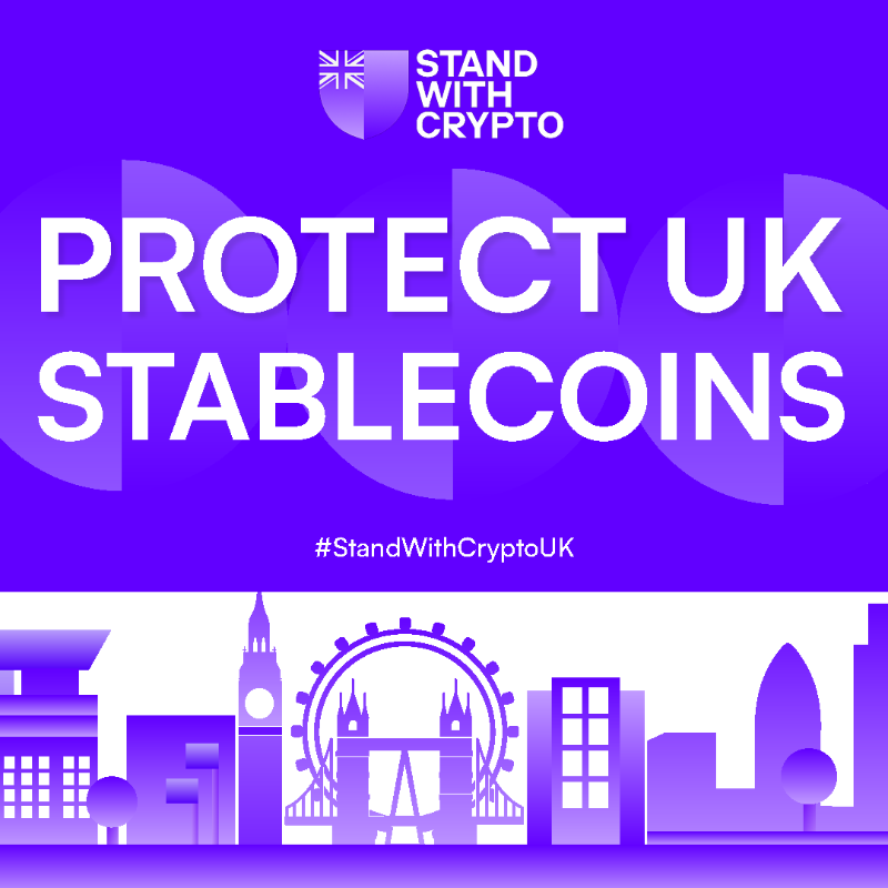 StandWCrypto_UK's tweet photo. Stablecoins are in danger. Decisions being made now could affect how millions in the UK save, spend and transfer money. Smart, balanced regulation matters. Make your voice heard and sign the official UK Parliament petition.