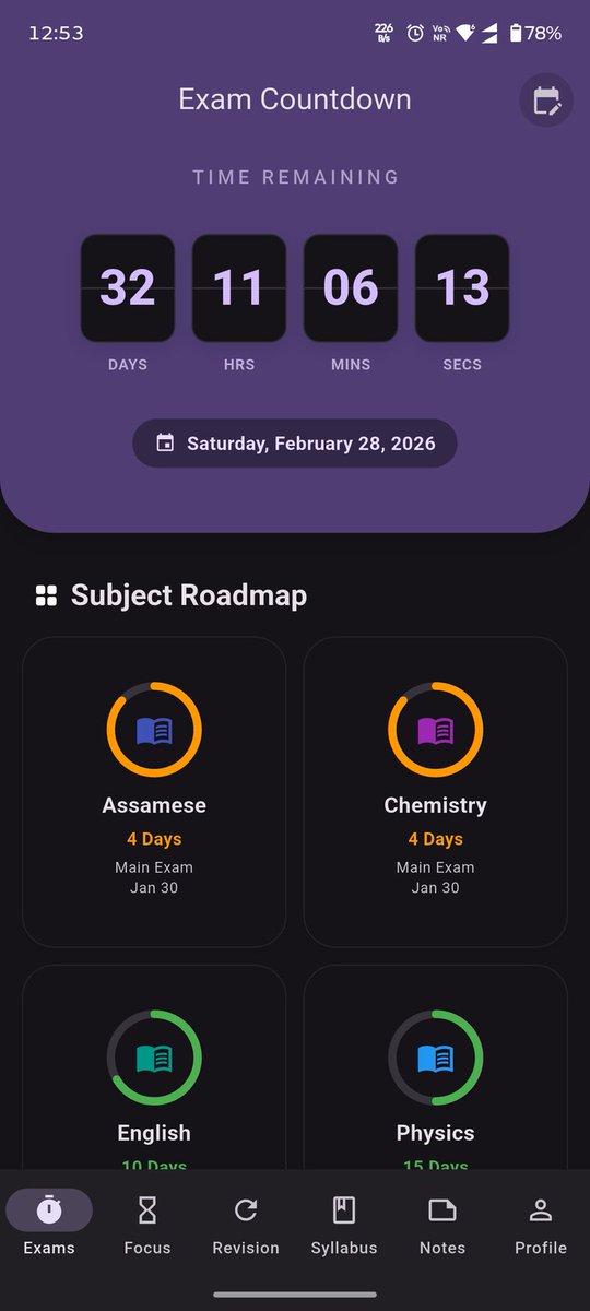 imIkramul's tweet photo. 🚀 Exam Countdown &amp; Planner is LIVE!
Now available on
📱 Google Play Store
💻 Microsoft Store (Windows 10 &amp; 11)
Built from my own exam prep struggles—no more manual calendars or messy notes.
Just simple, clean exam tracking ⏳📚
#ExamPrep #Students #Productivity #EdTech #indiedev https://t.co/MVSb8cGJcs
