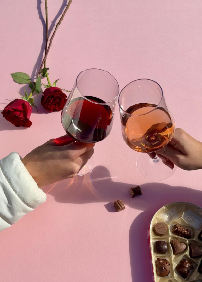 #GalentinesDay is next week! When you toast to your friendships, try pairing a Rosé from one of our member regions with a creamy milk chocolate, white chocolate, or fruit-filled dark chocolate! 🍫🩷