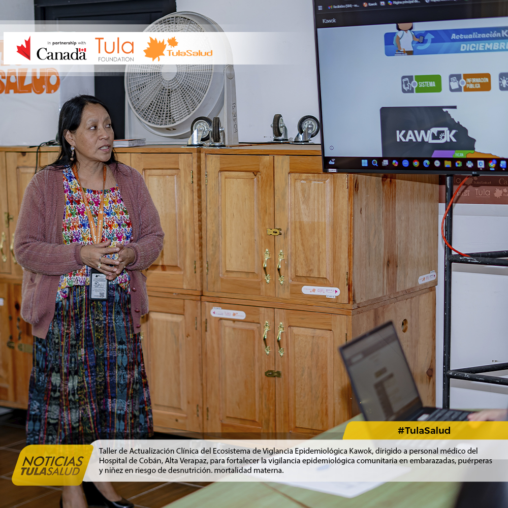 TulaSalud's tweet photo. Taller Kawok en el Hospital de Cobán, Alta Verapaz. Médicos y residentes, junto a #TulaSalud, con apoyo de #TulaFoundation y del #GobiernodeCanadá, fortalecieron la vigilancia comunitaria para reducir mortalidad materna e infantil.
#Kawok #SaludMaterna #AltaVerapaz #TulaSalud https://t.co/3TpDAATCj4