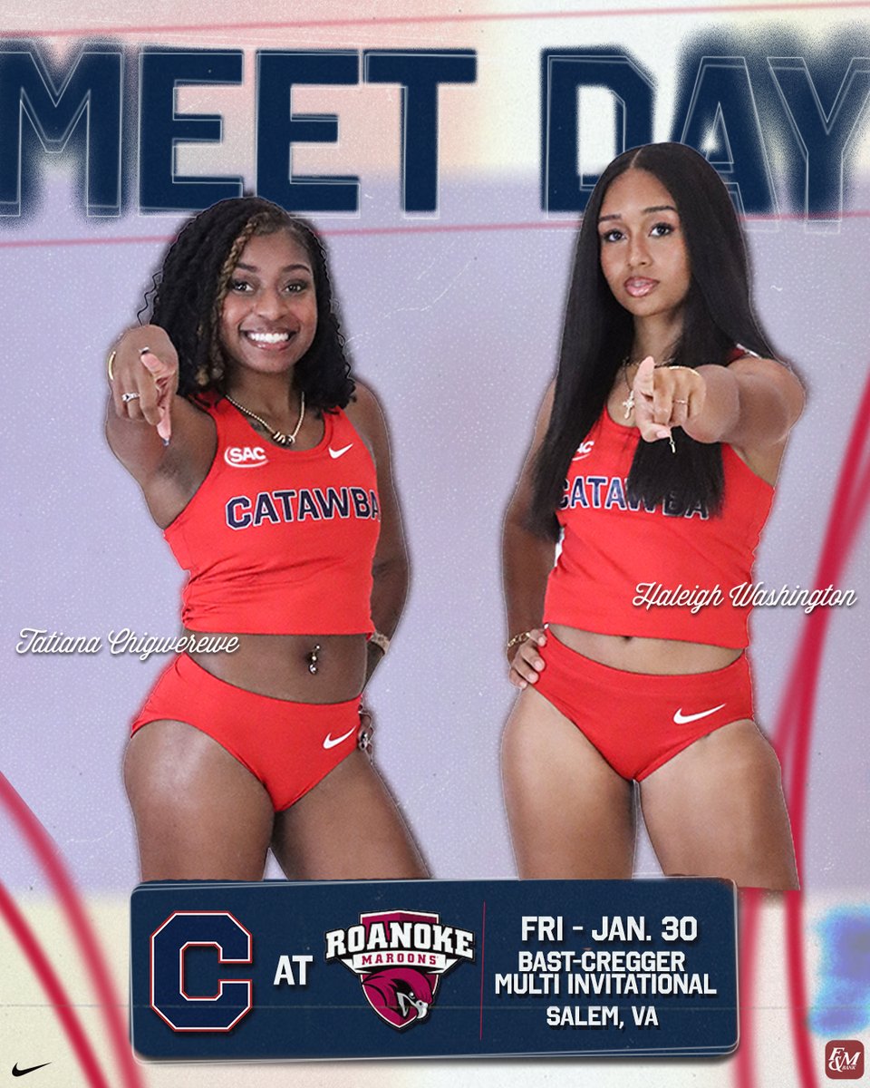 CatawbaIndians's tweet image. Tatiana and Haleigh take on the Bast-Cregger Multi Invite, it's Meet Day for Catawba Women's Track and Field!

🆚 Bast-Cregger Multi Invitational
🕐 1:30 p.m.
📍 Salem, Va.
📊 bit.ly/4qZtezl

#GetAfterIt | #CatawbaCulture