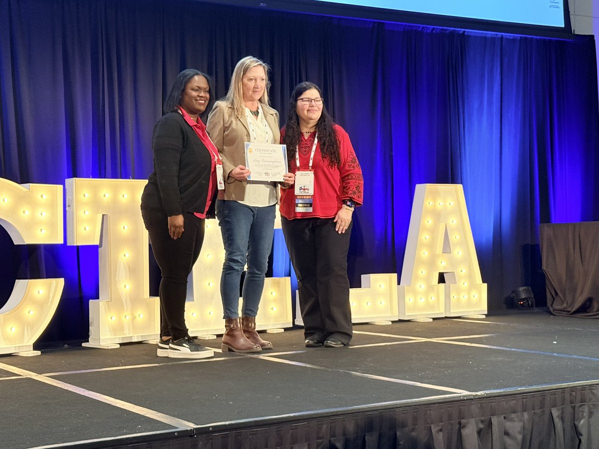 TCTELA's tweet image. Amy Cunningham makes history as the #TCTELA Inaugural Dr. Edmund J. Farrell Teacher Advancement Scholarship Award (Master’s Degree level). 

We wish Amy the best as she pursues her next level degree in literacy instruction. #TCTELA26