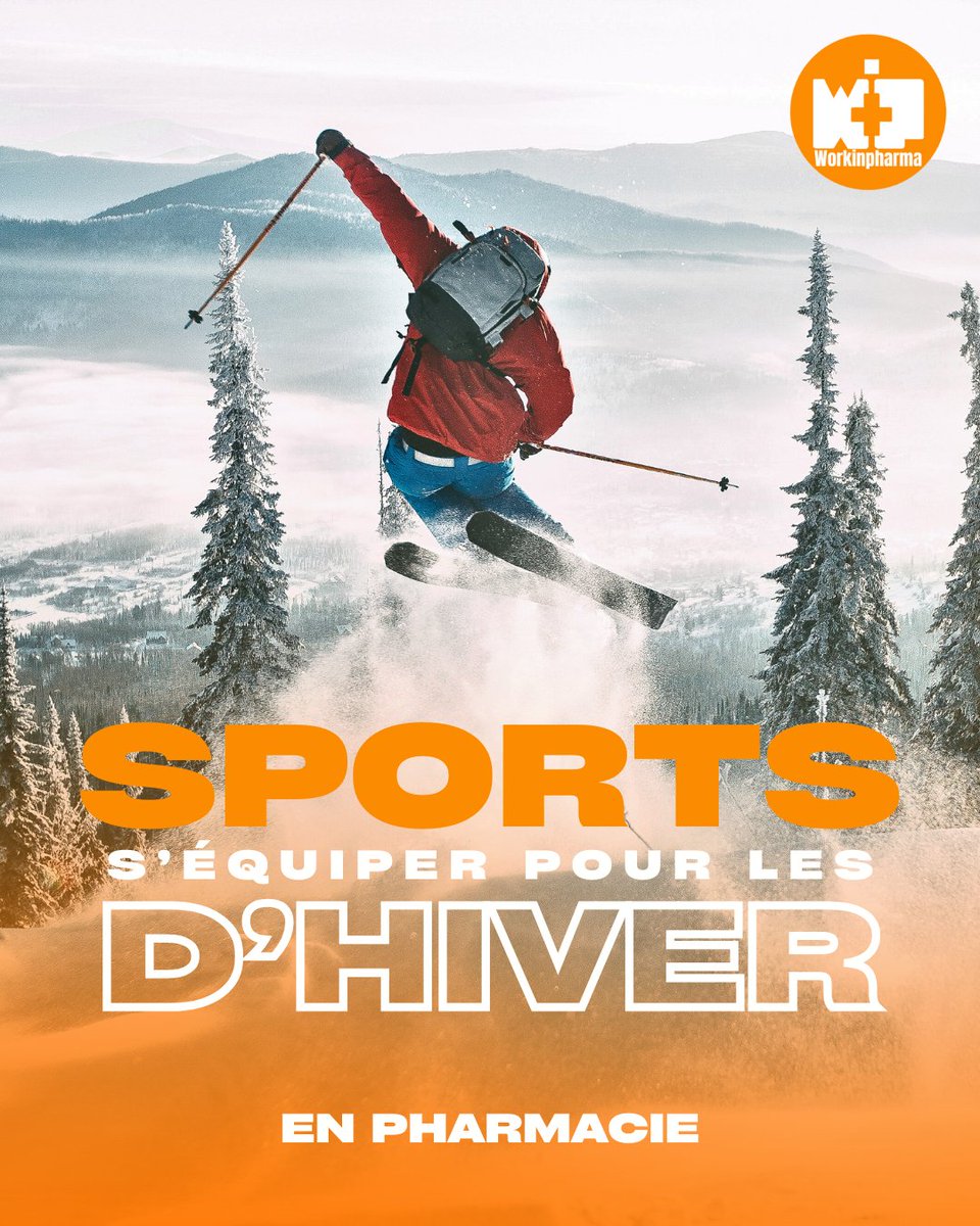 Workinpharma1's tweet photo. ❄️⛷️ Vacances au ski en vue ?
Avant de dévaler les pistes, un petit stop en pharmacie s’impose 👀

✔️ Crème solaire haute protection
✔️ Stick lèvres anti-froid
✔️ Trousse bobos &amp; courbatures

👉 Pour profiter à fond, sans souci
#VacancesDHiver #SkiTrip #Montagne #Prévention https://t.co/1xozVOQ5WS