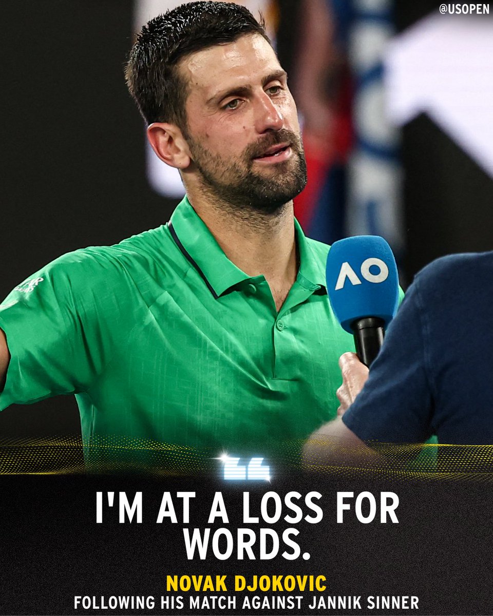 usopen's tweet image. We were all left speechless.