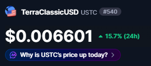 VegasMorph's tweet photo. 👀 $USTC waking up…
Is $LUNC next? 🚀
#TerraClassic might be leading the way. #Lunc #USTC https://t.co/8WZiR6WBwM