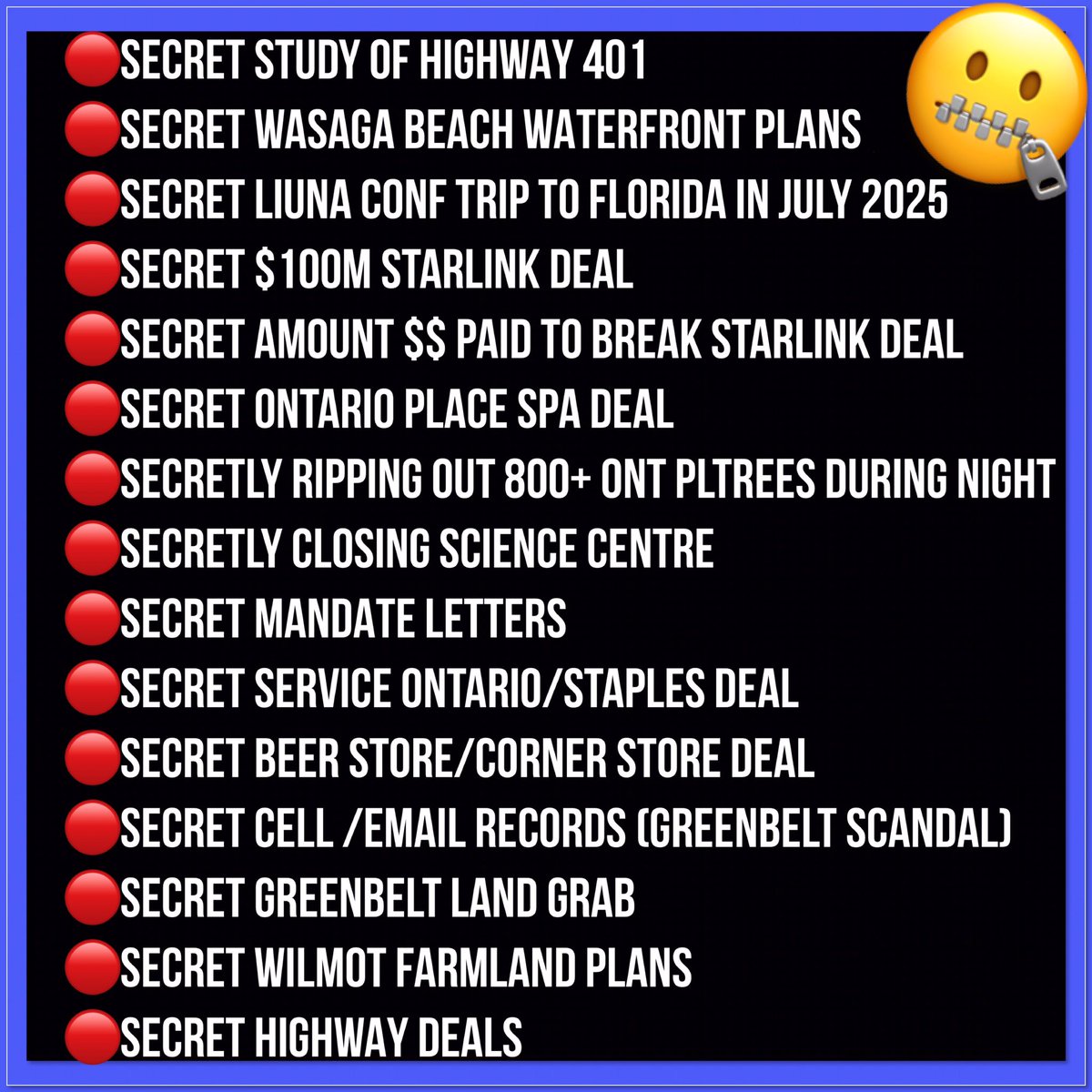 portagebaygirl1's tweet photo. Banning media from covering this weekend’s PC party convention is being described as an “unprecedented move to limit scrutiny” on the Ford government scandals. But banning reporters isn’t the only secretive thing Doug has done over the last 8 years. ⤵️ https://t.co/gbpTd5Jj9R