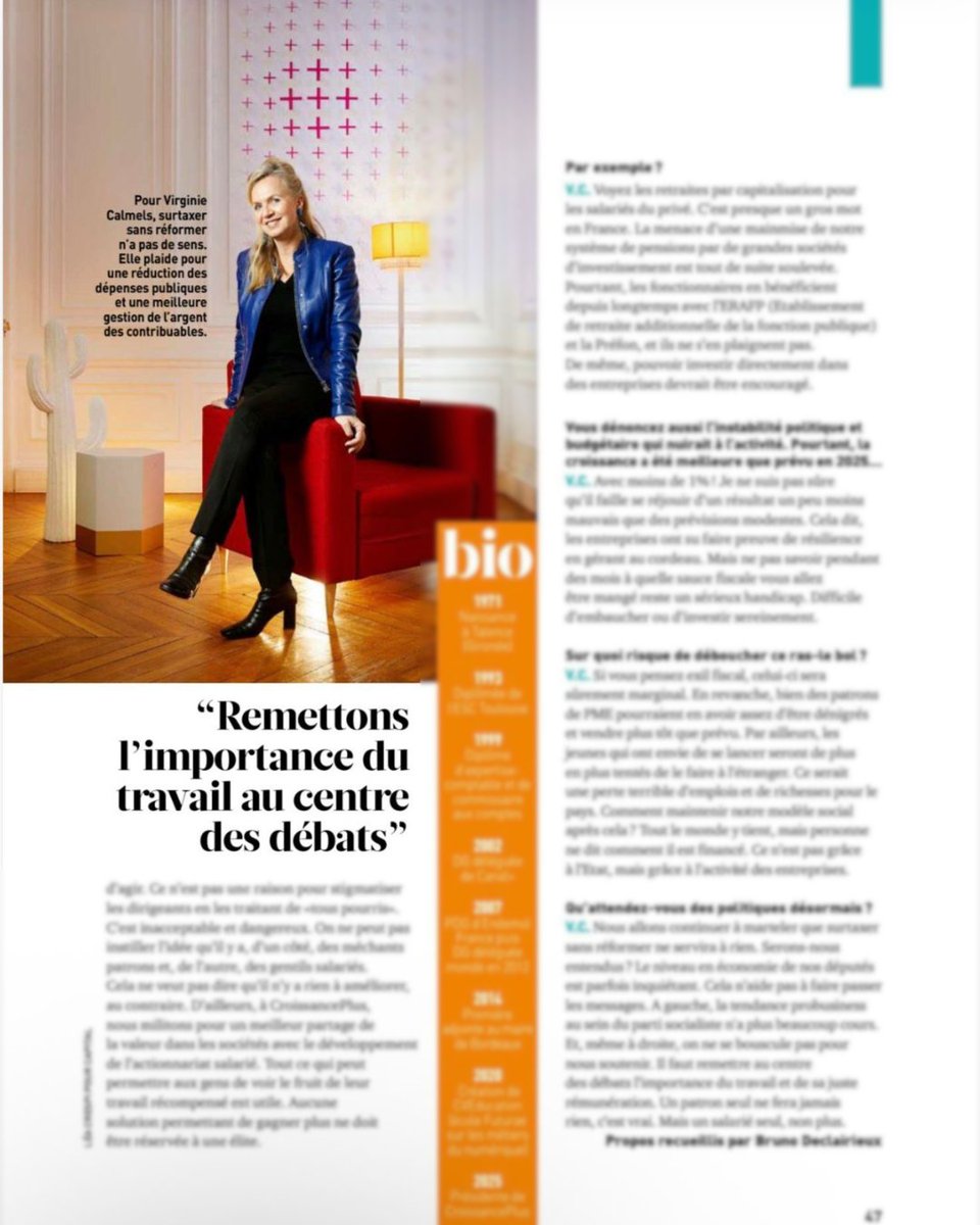 Interview de <a href="/VirginieCalmels/">Virginie Calmels</a>  dans <a href="/Capital_fr/">Capital</a>