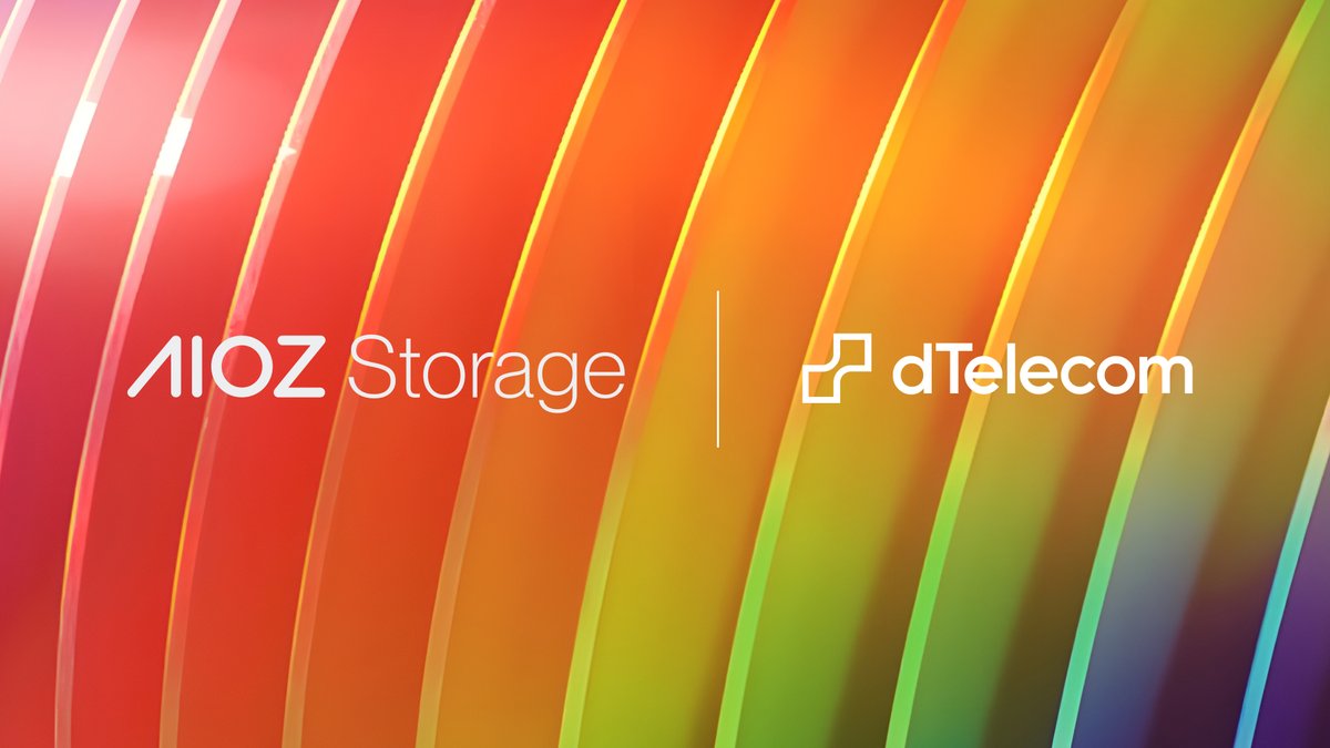 AIOZNetwork's tweet photo. dTelecom has integrated AIOZ Storage to take end-to-end Web3 media to the next level:

decentralized storage + global delivery + real-time communication.

@dtelecom powers production-grade RTC rails, including FROGY, dMeetApp, and API/SDK tools.

Now it leverages AIOZ Network's stack for distributed object storage and global content delivery at massive scale.

This collaboration delivers:

→ DePIN-powered handling of media files, recordings, and RTC assets

→ Cost-efficient scaling with fewer vendors to manage

→ A stronger foundation for Web3 streaming without a single point of failure

The path to end-to-end Web3 media just got smoother.

Get started with AIOZ Storage: 
https://t.co/Ty9GFrmf25