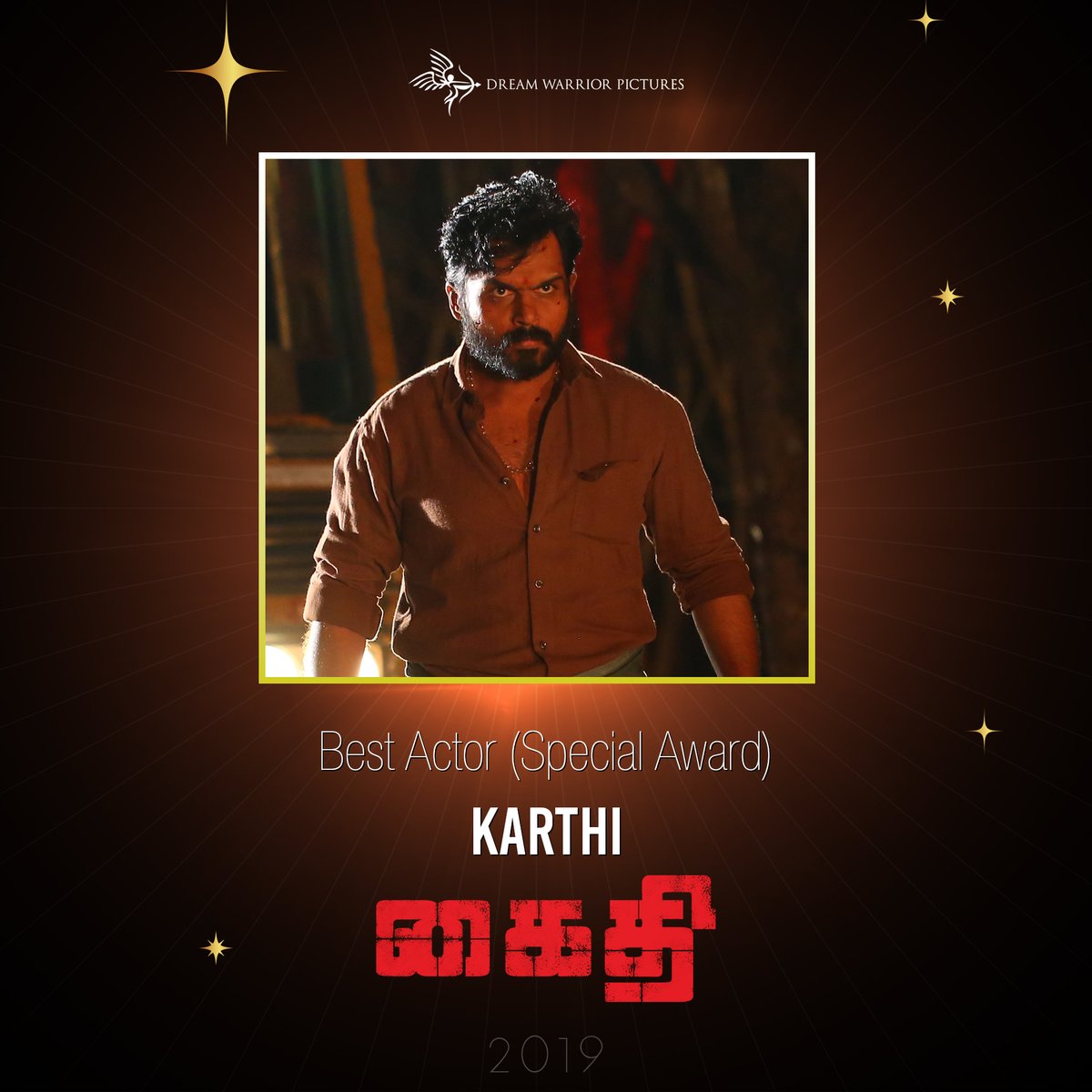 Raw, relentless, unforgettable.
Congratulations to <a href="/Karthi_Offl/">Karthi</a> sir on the Special State Award for Kaithi.
#TamilNaduStateFilmAwards #BestActor