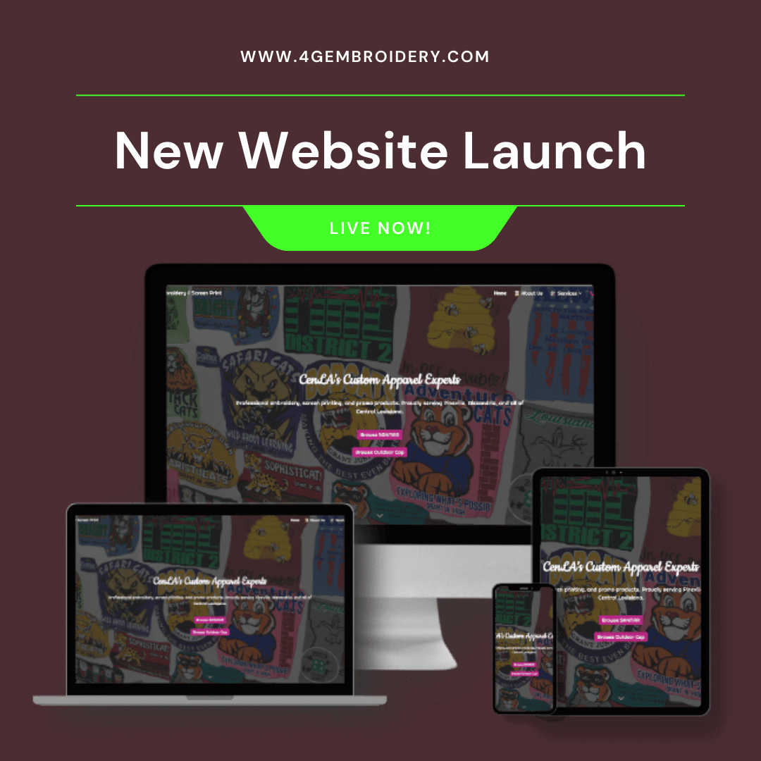 MonadicLLC's tweet image. New Launch Alert! 🚀

We just deployed a new site for 4G Embroidery. Custom hats, shirts, and gear—now with a digital storefront that loads as fast as they stitch.

Check it out: 4gembroidery.com

#WebDesign #Monadic #SmallBiz #Embroidery