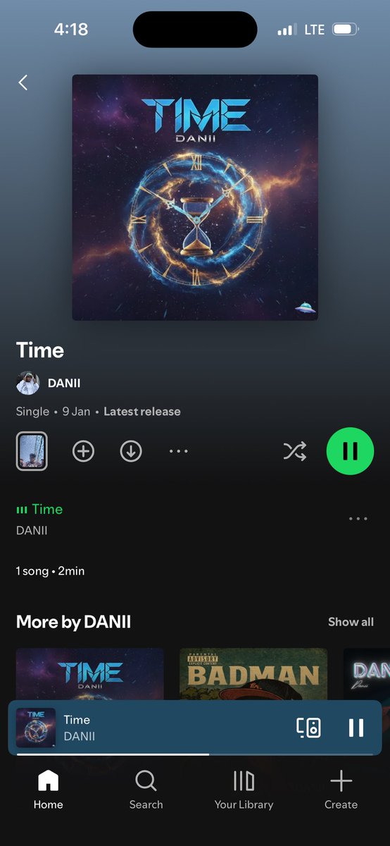 0xchimdi's tweet photo. my brother @heisdanii_ dropped a new song a couple of week ago so i’m trying to introduce his music to more people

https://t.co/FzBfSQsRZF

use the link to listen and drop a screenshot in the replies of you listening to his new song “time” or any other song from his discography, i know some people might not listen and just drop ss but only i’m also counting on some other to listen and actually fuck with his sound

10k naira to 5 people 
will pick winners by 8pm today