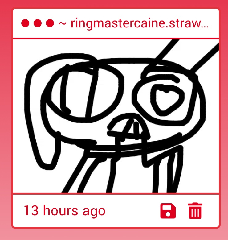 JAX LOOKS A LITTLE DIFFERENT THEN I REMEMBERED!! THANK YOU FOR THE ART HUMAN!! 👉👈