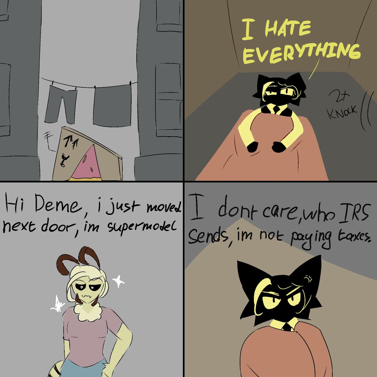 i mess with taxes, stop me

local jokes about me not paying them hitted hard already
#doodle