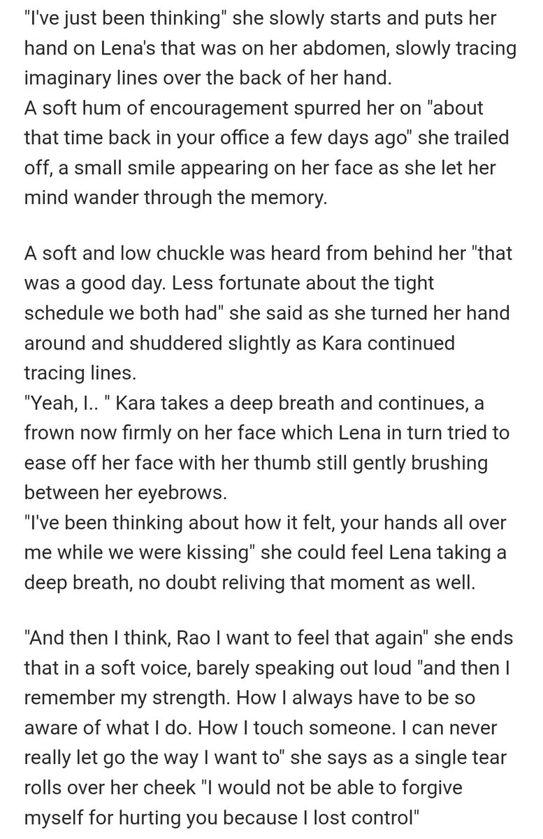 #Supercorp #Karadanvers #LenaLuthor 

New Fic live !
PWP/slight angst

archiveofourown.org/works/78487381