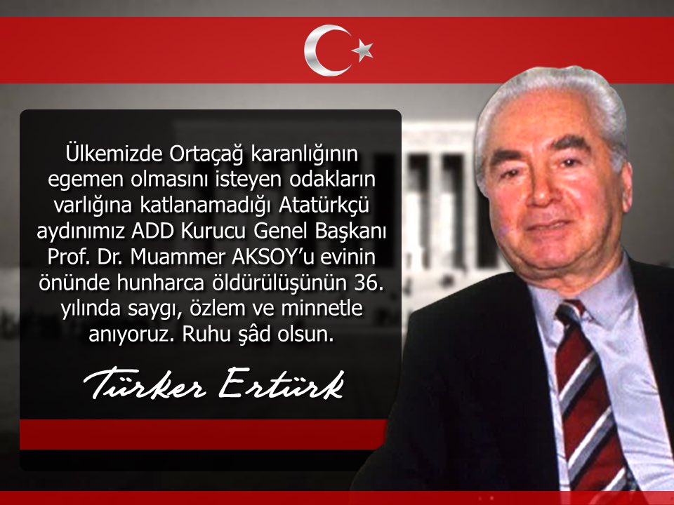 Türkiye’nin bu duruma gelmesinde; Muammer Aksoy, Ahmet Taner Kışlalı, Çetin Emeç, Turan Dursun, Bahriye Üçok, Uğur Mumcu, Eşref Bitlis, Abdi İpekçi ve Necip Hablemitoğlu gibi öncü aydınların cinayetlere kurban edilmesinin çok büyük önemi vardı. 

Bir anlamda Türkiye’nin bugünlere