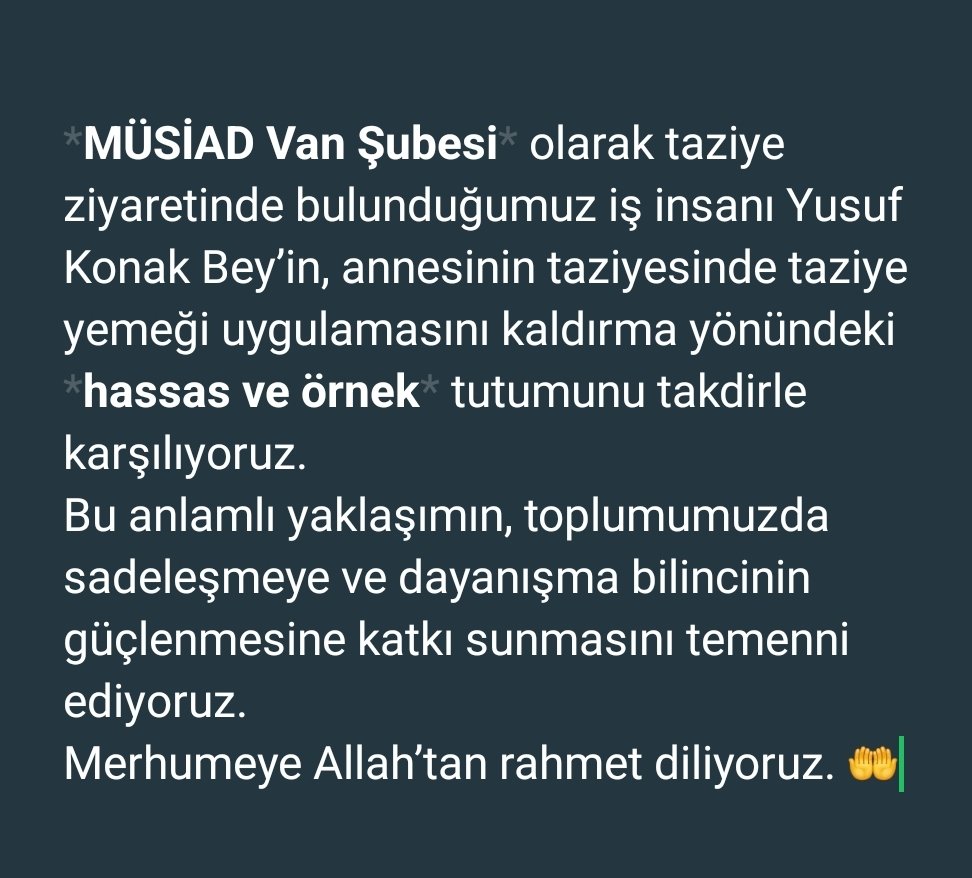Toplumsal duyarlılığa örnek olan bu anlamlı yaklaşımı gönülden tebrik ediyoruz. 🤍
<a href="/BurhanOzdemirTR/">Burhan Özdemir</a> 
<a href="/aaras65/">Abdullah Aras</a> 
<a href="/MUSIAD/">MÜSİAD</a>