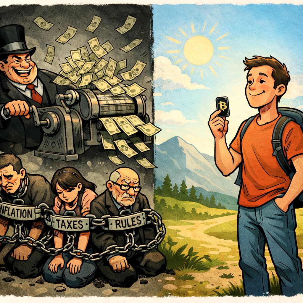 Bitcoin produziert nichts! 
Eine Aussage die ich ständig von Kritikern höre.
Und jedes Mal zeigt mir dieser Satz nur eins:
Die Leute haben ein komplettes Fiat-Mindset.

Bitcoin ist kein Unternehmen.
Er soll keine Rendite „erwirtschaften“.
Er hat keine Quartalszahlen.

Bitcoin ist