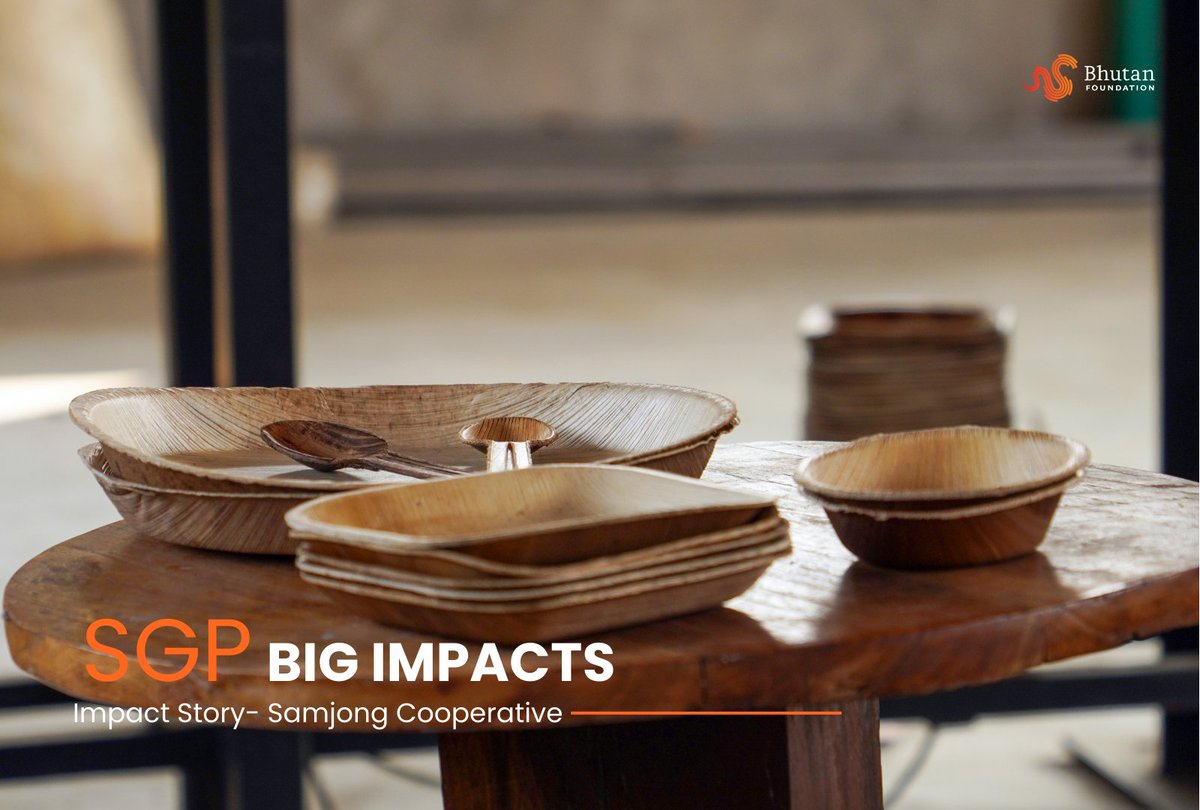 BhutanFdn's tweet photo. In Langchenphug Gewog, Phurpa Dorji and the Samjong Cooperative turn discarded areca nut leaves into eco-friendly products and livelihoods with support from Bhutan Foundation’s Small Grants Program.
Full story: https://t.co/aW6OB51T0F
Learn more and apply: https://t.co/CrcEp6krtD https://t.co/fI602IDOOE