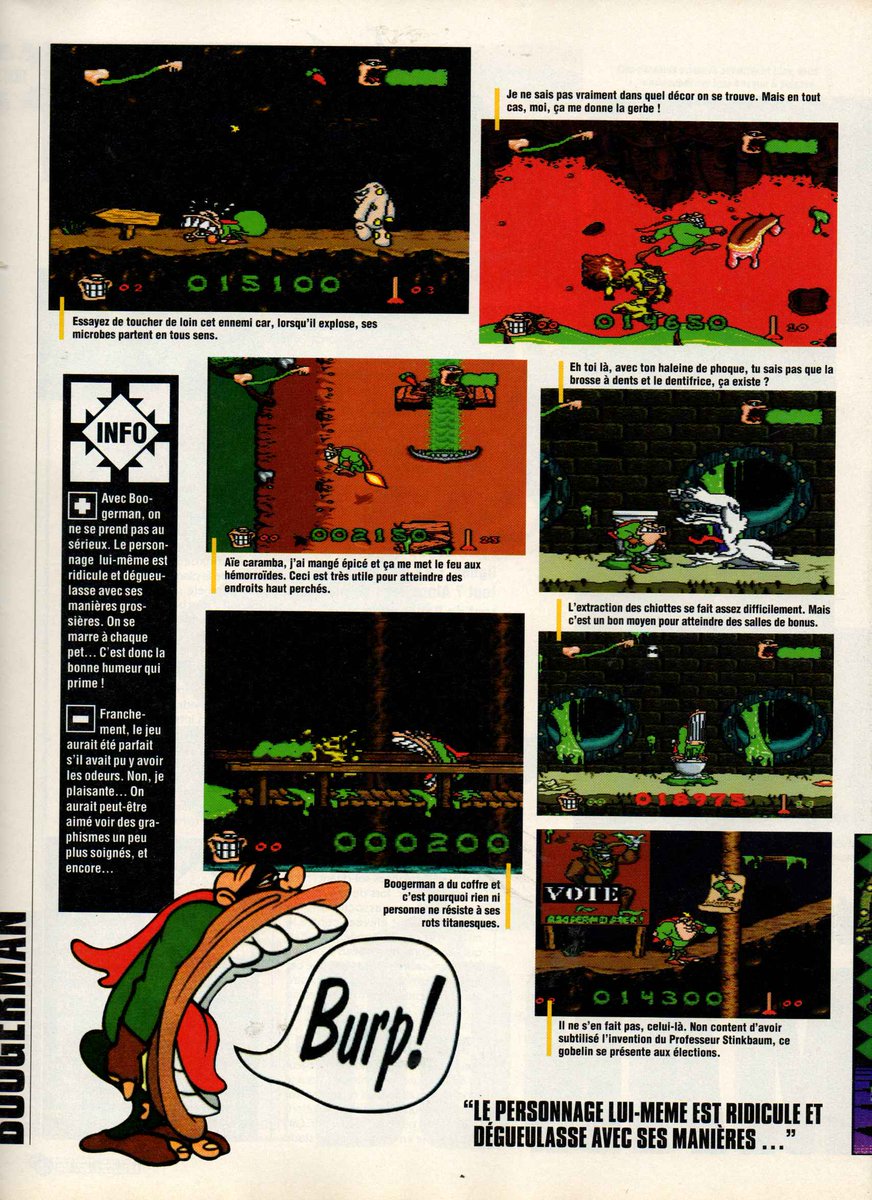 AllmightoFranky's tweet image. On passe aux tests avec celui de #BoogerMan que j'adorais sur la #SuperNintendo! 4 pages de test SVP!! 3/5