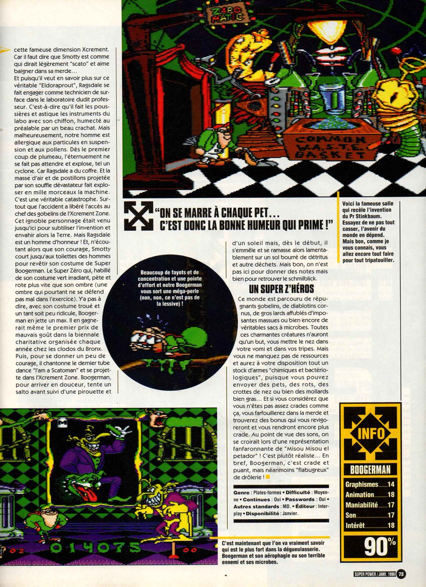 AllmightoFranky's tweet image. On passe aux tests avec celui de #BoogerMan que j'adorais sur la #SuperNintendo! 4 pages de test SVP!! 3/5