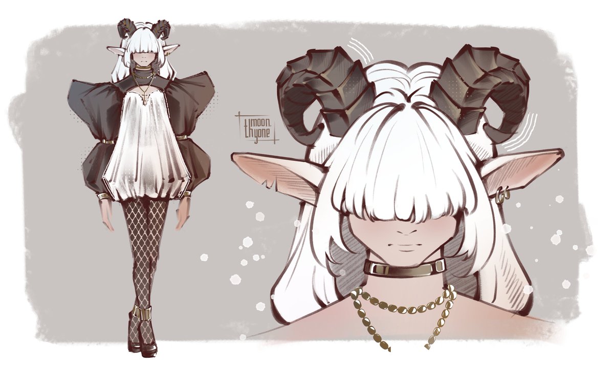 MoonThyone's tweet photo. Lamb  

#illustration #demon https://t.co/sb5HdhSEY2