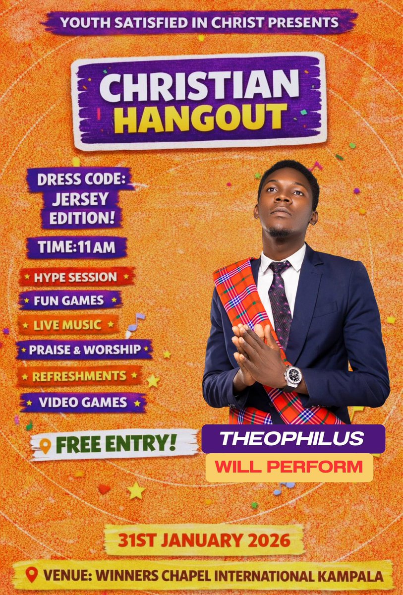 TheophilusFlam3's tweet photo. Enkya all roads lead to Winners Chapel Rubaga 🥳🥳🥳
Theophilus will be in Action. We preparing 🔥
#ChristianHangout #Omukisa #MostGracedOne #BlessingsPraiseVictory https://t.co/rIwDr67Nv1