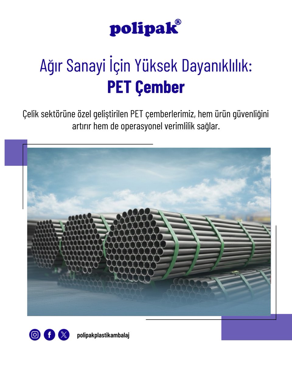 polipak_plastik's tweet image. ➡ Ağır Sanayi İçin Yüksek Dayanıklılık: PET Çember

Çelik sektörüne özel geliştirilen PET çemberlerimiz, hem ürün güvenliğini artırır hem de operasyonel verimlilik sağlar.

#PolipakPlastik #Polyesterstrap #PolyesterStrapping #PETÇember #PPÇember #ÇelikSektörü #AğırSanayi