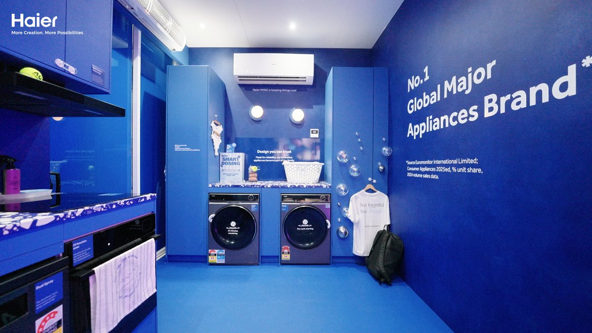 IndiaHaier's tweet image. 🔥As the epic showdown kicks off amid waves of cheers,
🥇world-class performance meets No.1 technology ❤️

Haier shines on and off the court, ✨
keeps playing with the No.1s. 💪

#Haier #AO2026 #OfficialPartner #Tennis
#PlayWithTheNumberOnes #MoreCreationMorePossibilities