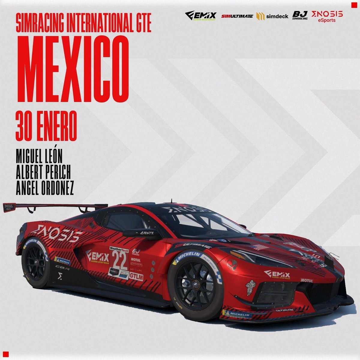 🏁 SimRacing International GTE - 3rd Round

🗺️ Autódromo Hermanos Rodríguez 

🚘 Miguel León - <a href="/miguii993/">Miguel Leon</a>
 
🚘 Albert Perich - <a href="/ABlazqu/">AlbertPerich</a>
 
🚘 Angel Ordoñez

📺youtube.com/@SimRacingInte… 

🌐evolutionsimracing.co.uk 

#iracing #eSports #simracing

<a href="/Emix_Gaming_/">EmixGaming</a>