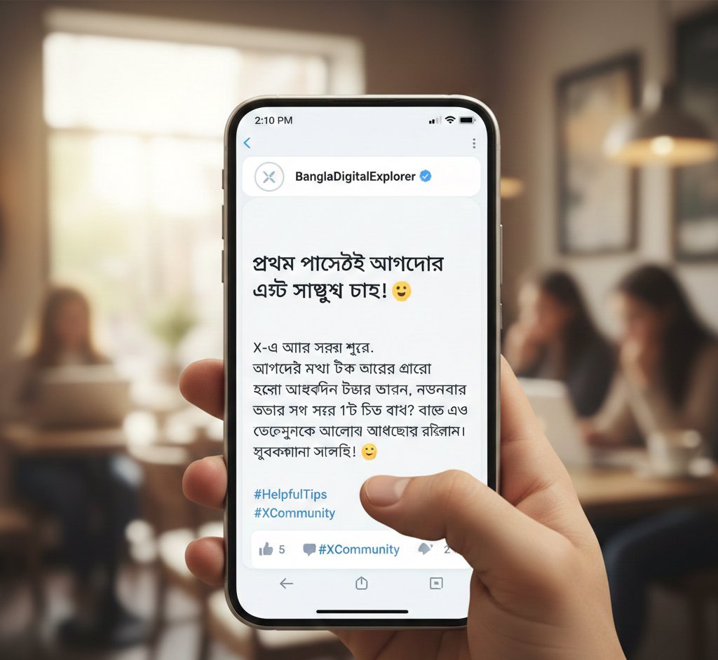 KSA_MUBASSIR's tweet photo. প্রথম পোস্টেই আপনাদের একটু সাহায্য চাই! 🧐
X-এ আমার যাত্রা কেবল শুরু। আপনাদের মধ্য থেকে যারা এখানে অনেকদিন ধরে আছেন, নতুনদের জন্য আপনাদের সেরা ১টি টিপস কী হবে?
ভালো এবং গঠনমূলক আলোচনার অপেক্ষায় রইলাম। শুভকামনা সবাইকে! 🙌
#HelpfulTips #XCommunity #bangladeshi https://t.co/CKt6vNePSq