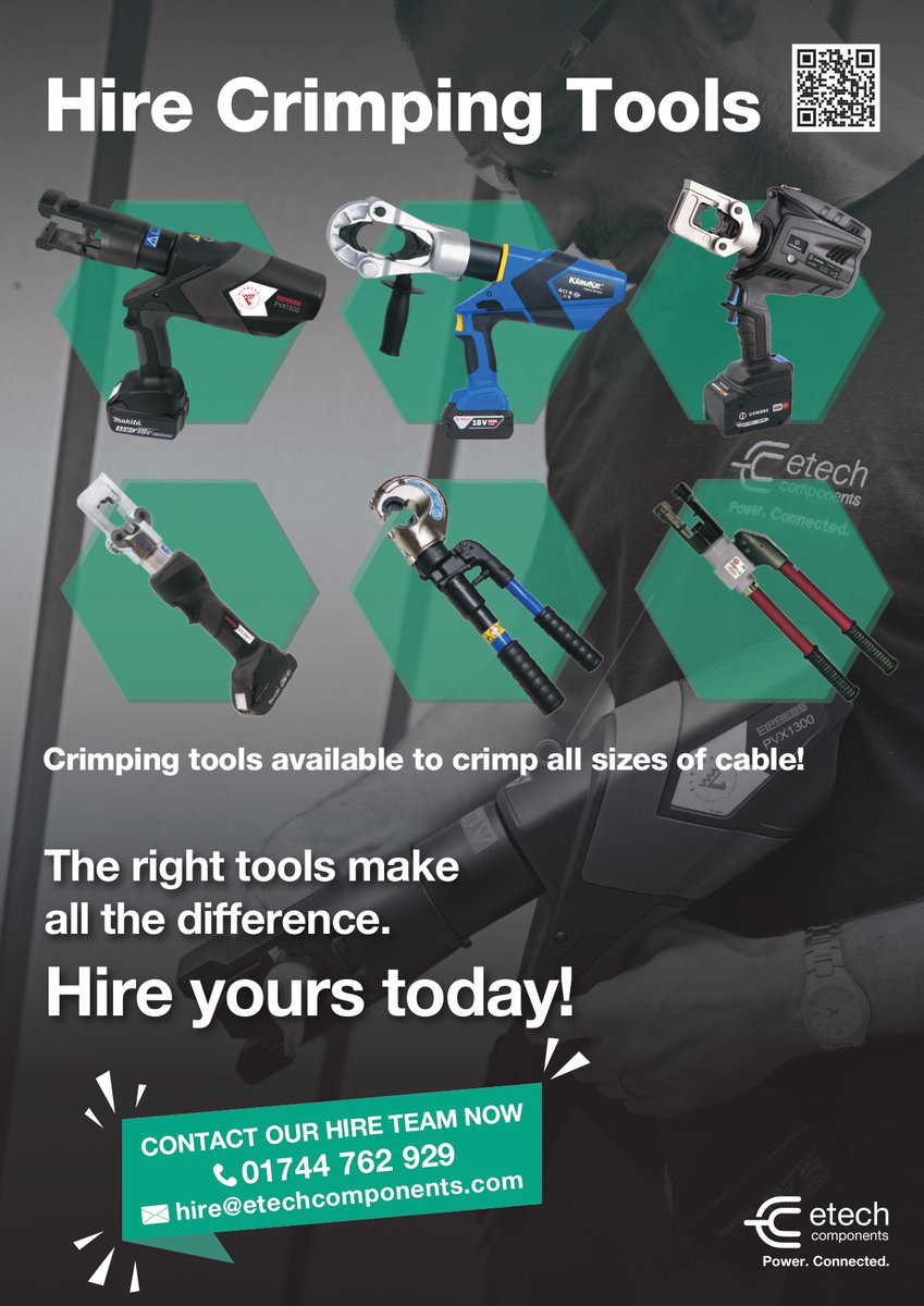 ETechComponents's tweet image. 𝐄𝐗𝐏𝐋𝐎𝐑𝐄 𝐄-𝐓𝐄𝐂𝐇'𝐒 𝐇𝐈𝐑𝐄 𝐑𝐀𝐍𝐆𝐄 🔧 Need #Crimping, Handling or #CuttingTools? Access high-quality tools without the upfront costs at E-Tech! Find out why our #ToolHire is the smarter move for electricians &amp;amp; contractors 👉 etechcomponents.com/tool-hire/ #PowerConnected