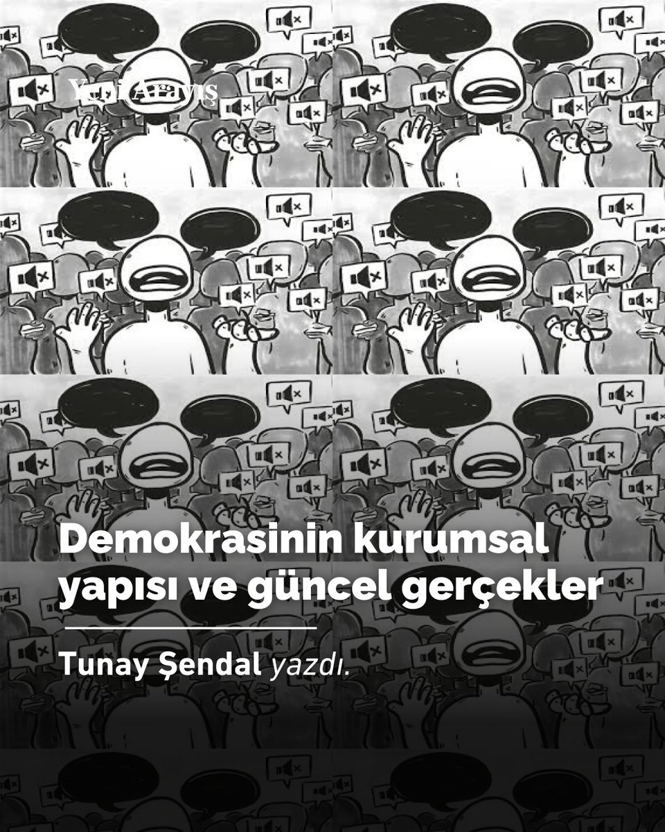 ❝ Türkiye'nin anayasal sistemi, demokratik ilkeleri temel almıştır. Ancak, bu ilkelerin uygulanması, son yıllarda ciddi bir erozyon yaşamıştır. ❞

Demokrasinin kurumsal yapısı ve güncel gerçekler

✍️ Tunay Şendal (<a href="/TunaySendal/">Dr. Tunay Şendal</a>) yazdı.

Okumak için ➡️ yeniarayis.com/yazi/demokrasi…