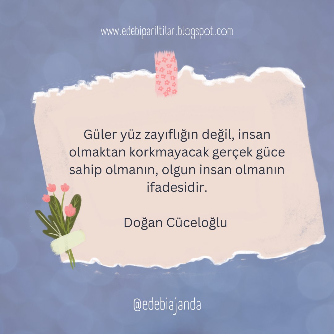 Güler yüzlü olmak bir erdemdir. Daima güler yüzle... 😊