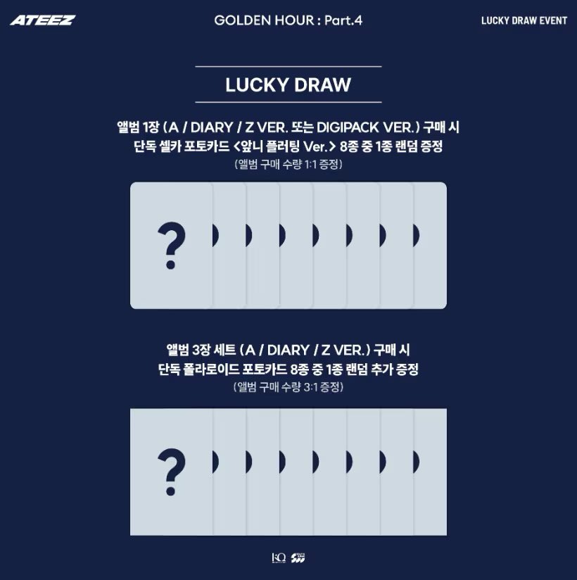 ATEEZ GOLDEN HOUR Part.4 ✔️SOUNDWAVE POPUP ラキドロ 特典 選択+3
