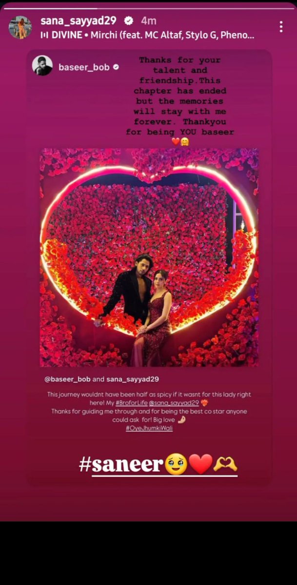 shauryaBaseer's tweet photo. Respecting fans love & their made hashtag doesn't mean romantic relationship. Sana posting with #Saneer (Sana + Baseer).
Adrija also loves her hashtag with Baseer #Adeer.
Baseer has such a good reputation with his co-stars. They are the sweetest🤌❤️
#BaseerAli #BaseerSquad https://t.co/HzeQUvRBCa