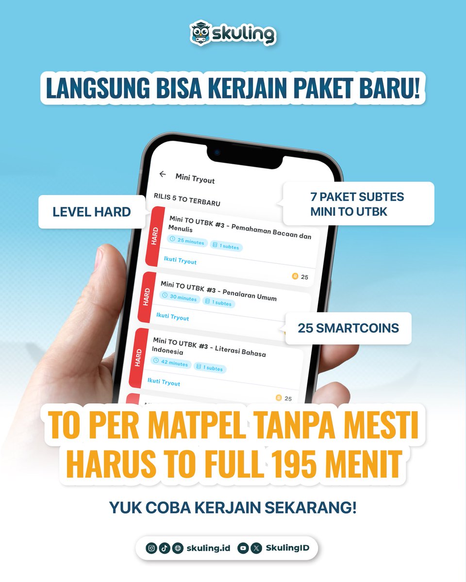 Skuling | Latsol & TO SNBT, TKA, Kedinasan tweet media