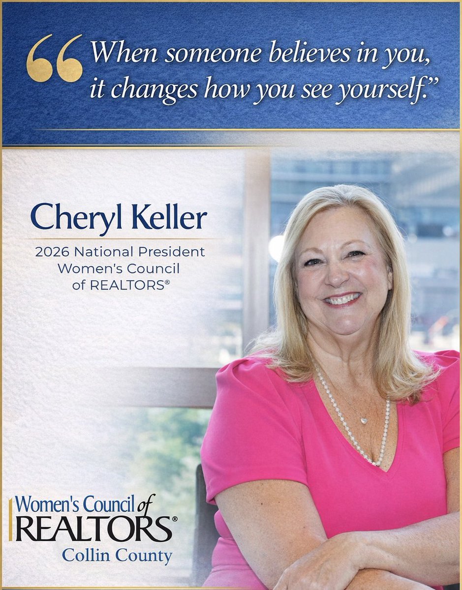 Women's Council of Realtors have such awesome leaders. Here's heart-felt inspiration from our 2026 National President, Cheryl Taber Keller

We believe in you! 

How can we help you grow in 2026? Reach out our Women's Council Collin County wcr@wcrcollincounty.org
<a href="/WomensCouncil/">Women's Council of REALTORS</a>