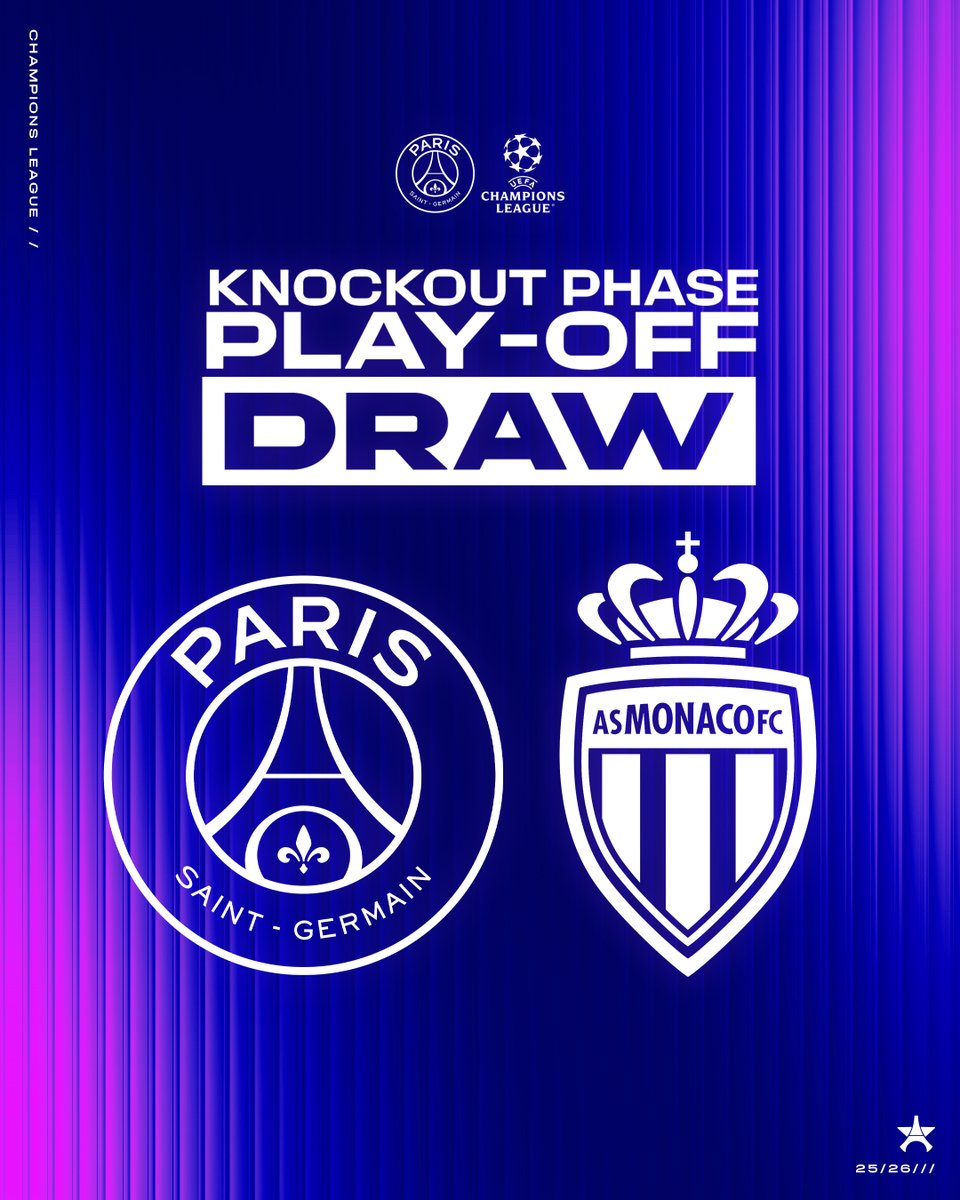 Nous affronterons l'AS Monaco en barrages de <a href="/ChampionsLeague/">UEFA Champions League</a> ! 🏆

✈️ Match aller à l'extérieur
🏟️ Match retour à domicile