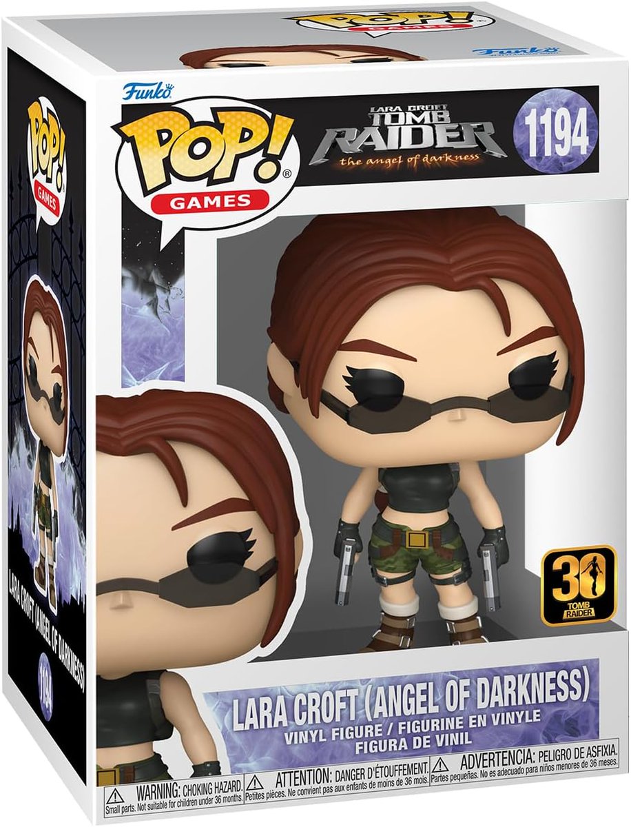 Here is the packaging for the new Funko POP Tomb Raider Lara Croft Polygonal &amp; Angel of Darkness figures, coming April 16 &amp; 29 (and May 5 in Europe).
We now have a first look at Polygonal Lara's box!
Via Amazon France.
