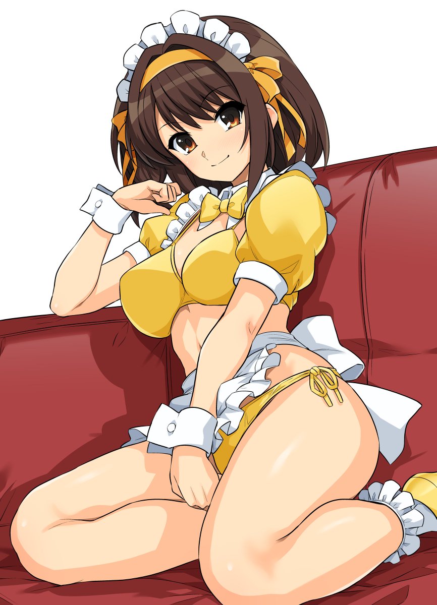 メイド水着ハルヒさん 