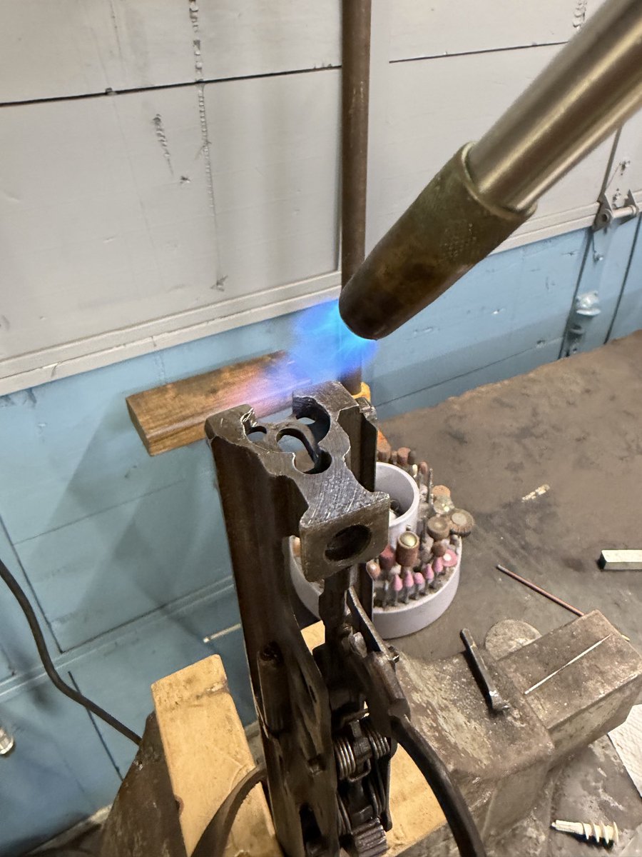 TytheGunsmith's tweet image. Some days are easy. Others, you’re torching a $3,000 rifle and beating it back into shape. #gunsmithing