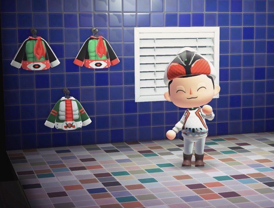 あつ森で作っていた仮面ライダー系のマイデザ