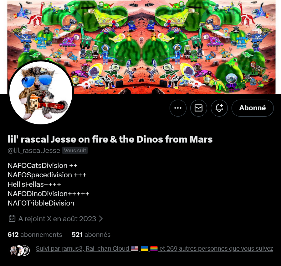Fellas, can we boost <a href="/lil_rascalJesse/">lil' rascal Jesse on fire & the Dinos from Mars</a>? 

Thank you 🫡💙💛

#WeAreNAFO
#NAFOExpansionIsNonNegotiable